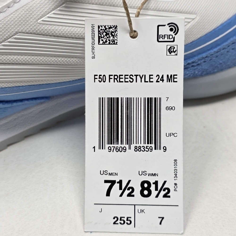 adidas F50 Freestyle 24 Messi Mens Size 7.5 White Blue Indoor Soccer IH8361 New - Picture 4 of 12
